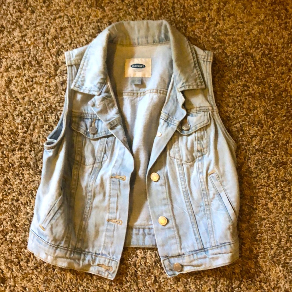 Women’s Old Navy Jean Jacket Vest Light Washed Sm